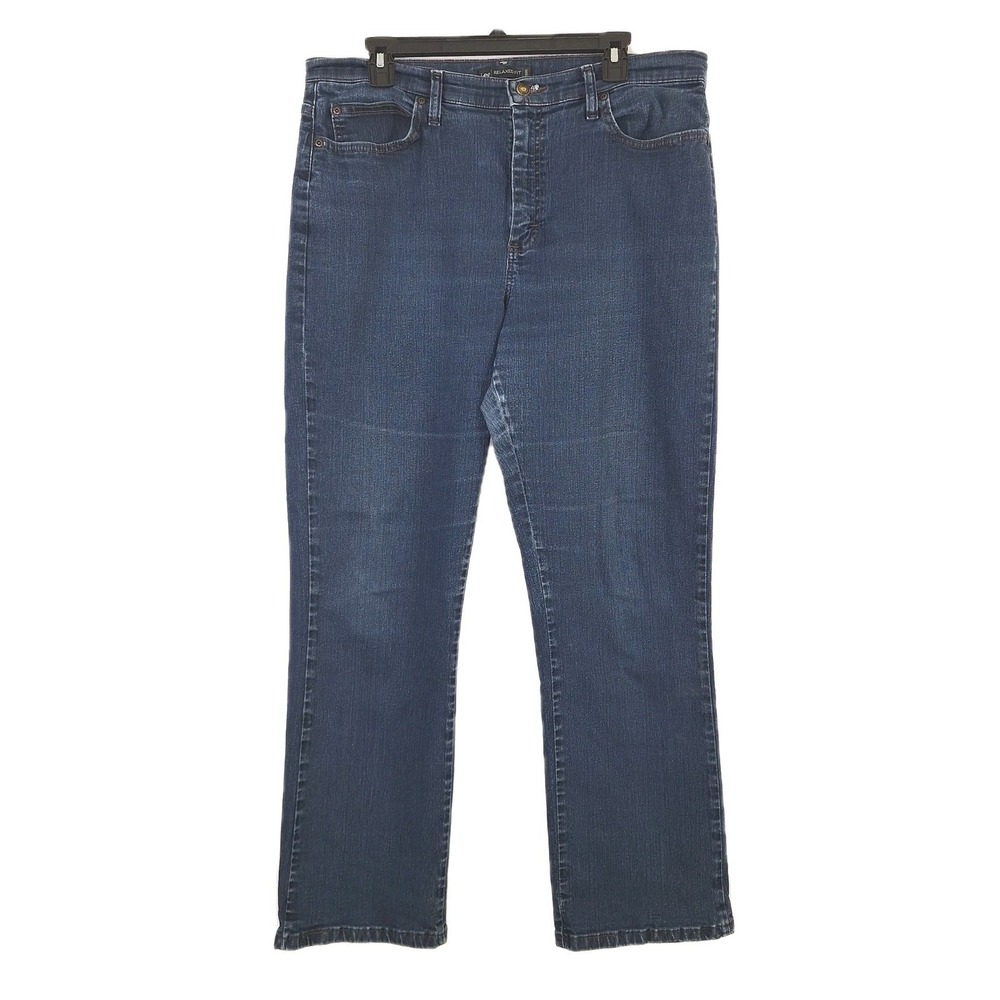 Lee Relaxed Fit Denim Jeans Womens 14 Medium Blue Denim 5 Pocket Cotton Straight